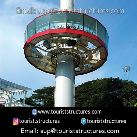 suspended by central shaft