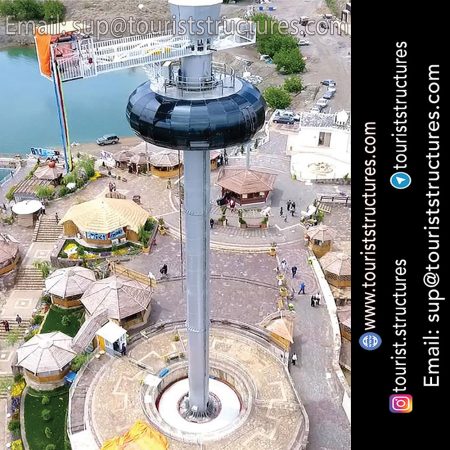 suspended by central shaft