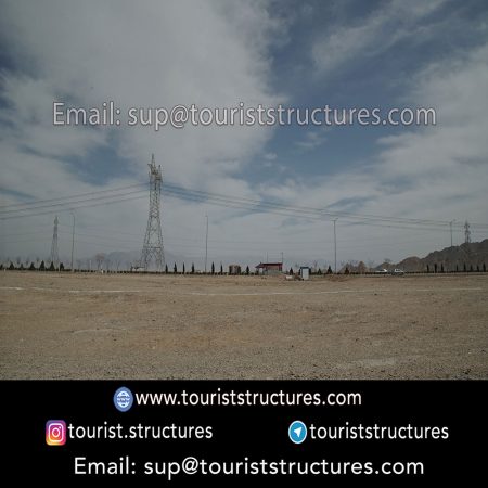 project introduction and its construction location, Construction of the tourist project of the highest structure of Yazd province started with a height of 75 M in February 2019 with following specifications, The second diamond restaurant in Iran, Roof Garden, The first zip line in Yazd province, The first sliding restaurant in the world, Glass elevator with the capacity of 13 and 6 people and emergency stairs a height of 54 meters, And a place for selfi pictures at the tower tip at a height of 75 meters in the collection of Cariesland Yazd which of course is under construction, Introduction banners of the tourist project of Careisland of Yazd, 3D view of the tourist project of Cariesland Yazd, Mahestan twin towers of Yazd, the highest structure in Yazd city, The tourist project of Cariesland of Yazd with a height of 75 M is the highest structure of Yazd province, Very accurate executive maps and engineered of the tourist project of Cariesland of Yazd, Air maps of construction location of the tourist project of Yazd Cariesland and UTM coordinates of location points of the project, Pictures of implementation location of the tourist project of Yazd Cariesland before implementation of civil operations on it, Pick-axing ceremony of the tourist project of Cariesland with presence of dear governor of Yazd, honorable Dr, News coverage of the beginning of the tourist project construction of Yazd Cariesland on (the radio and television) news site