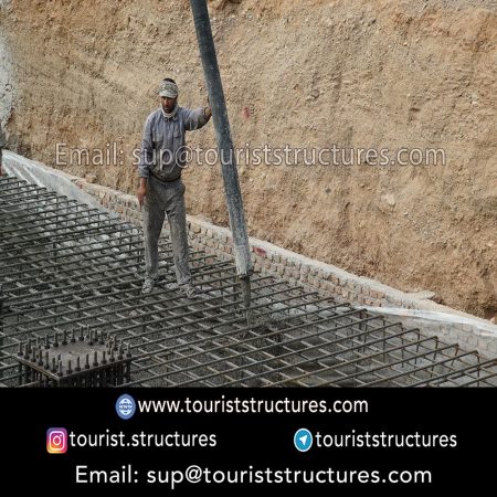 concreting and operation, Concreting of the tourist project foundation of Cariesland, Yazd, Concrete test of the tourist project foundation of Cariesland of Yazd, Concrete processing of the tourist project foundation of Cariesland, Yazd