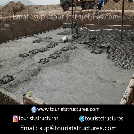 concreting and operation, Concreting of the tourist project foundation of Cariesland, Yazd, Concrete test of the tourist project foundation of Cariesland of Yazd, Concrete processing of the tourist project foundation of Cariesland, Yazd