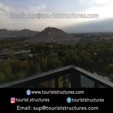 selfihouse, A place to take selfi pictures in height of 45 meters at the top of the derrick in the aerial restaurant. (For this view, the trees and greenery of Ferdows Garden give a special effect to the photo)