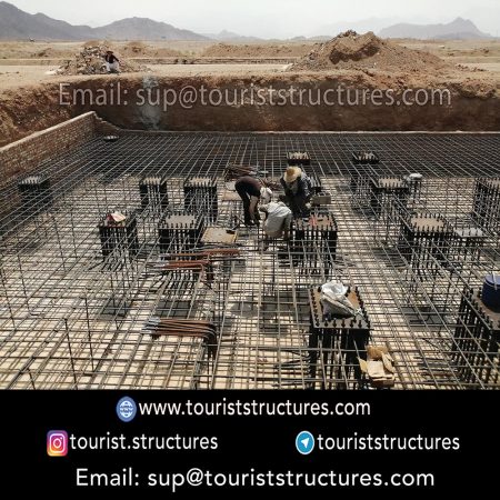 reinforcement, Reinforcement of pile foundations of the tourist project of Cariesland, Yazd, Reinforcement of the tourist project foundation of Yazd Cariesland