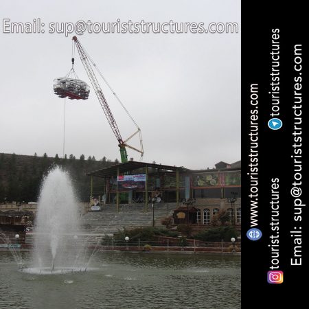 aerial restaurant constructing, Pictures of far view of the aerial restaurant of Shandiz Project, Mashhad, Pictures of close up of the aerial restaurant of Shandiz Project, Mashhad, View from inside the aerial restaurant of Shandiz Project, Mashhad, Crane view from inside the aerial restaurant of Shandiz Project, Mashhad