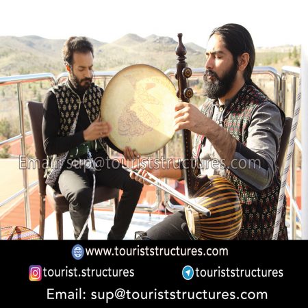 music at the aerial restaurant, Presence of traditional musicians at special position of the aerial restaurant of Shandiz, Mashhad