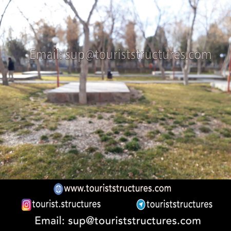 Beautiful view of the Project construction location of Ferdows Garden, the top of the derrick of the aerial restaurant in Isfahan (it is located behind Atashgah Mountain), Beautiful pictures from project construction location by Quadcopter in Ferdows Garden of Isfahan, Beautiful view from Atashgah Mountain from inside the aerial restaurant in Ferdows Garden of Isfahan, The ground of project construction of the aerial restaurant of Ferdows Garden, Isfahan before civil operation, 3D view of the aerial restaurant and its derrick in project of Ferdows Garden of Isfahan, Project of the aerial restaurant pick-axing ceremony in Ferdows Garden of Isfahan, Project introduction banner (installed at the construction location) and Pasargad Company logo (the company logo is installed on the structures)